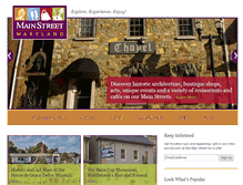 Tablet Screenshot of mainstreetmaryland.org
